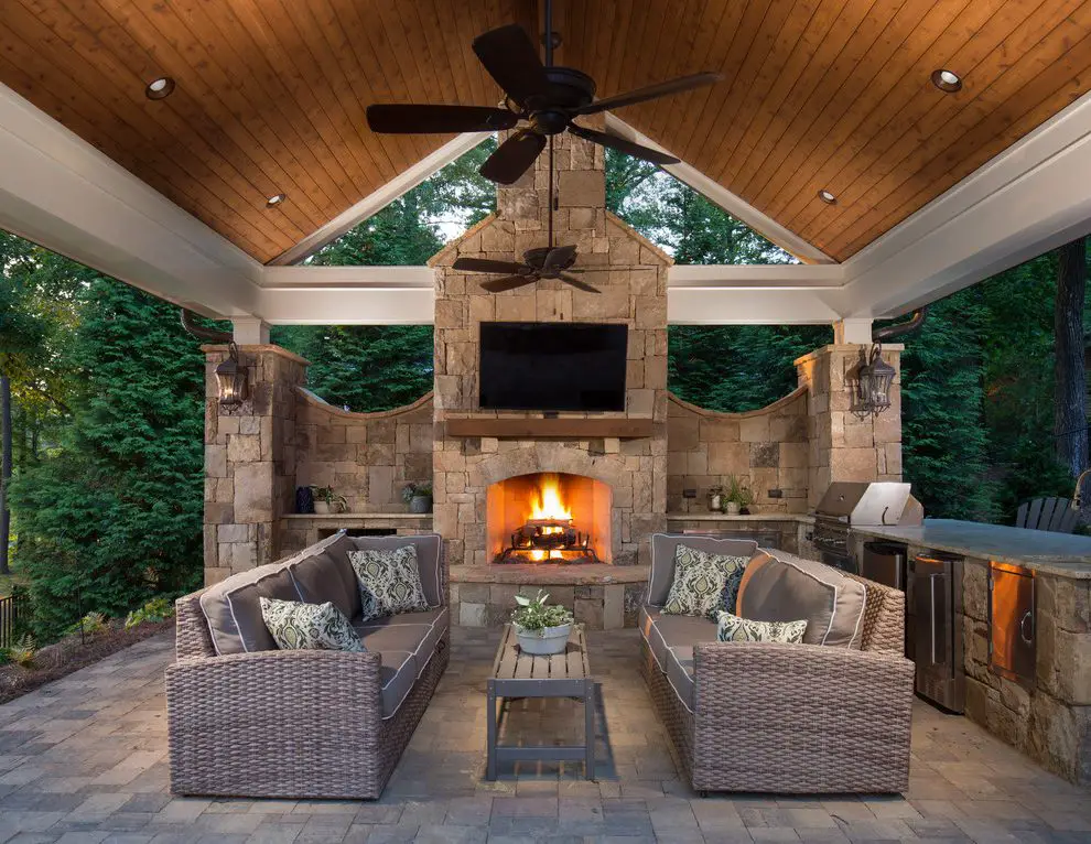 24 Ideas to Try for a Cool Outdoor Fireplace - Talkdecor