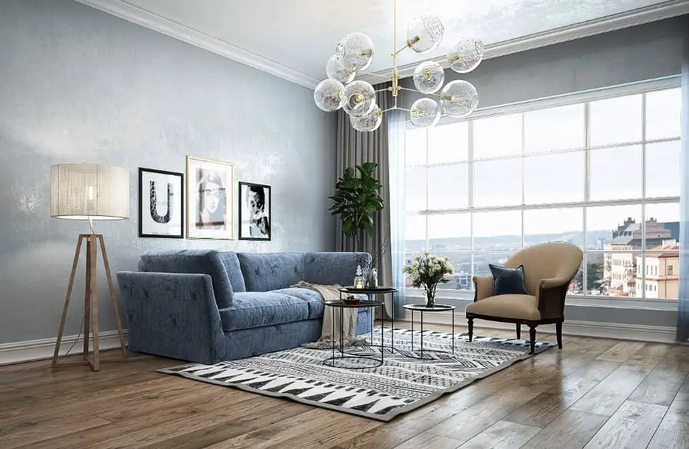 warm scandinavian living room design