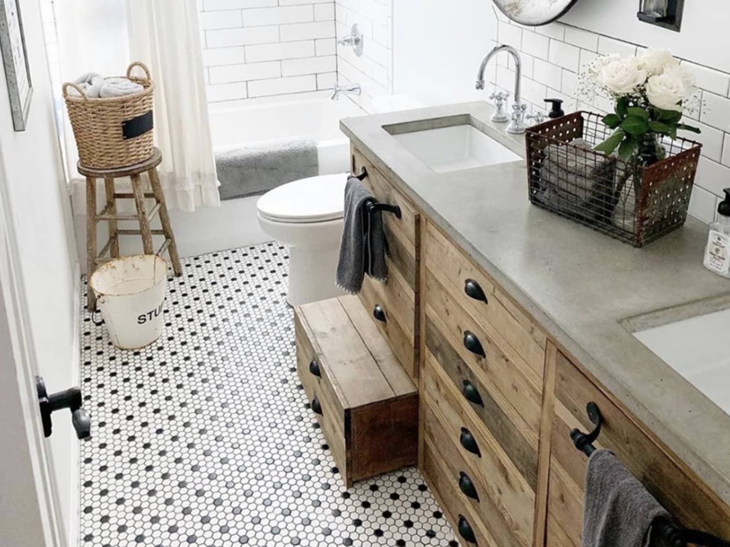 Bathroom Vanity Lots Of Organization Rustic