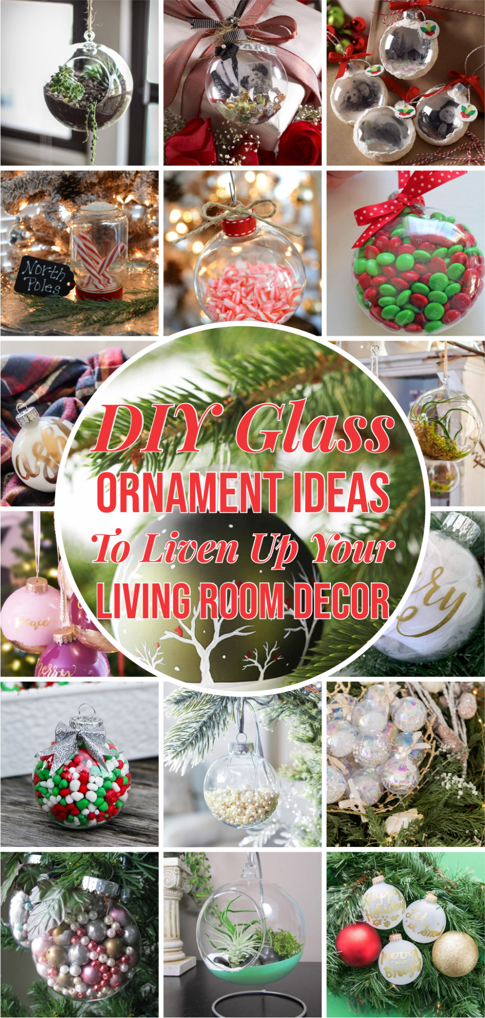 25 DIY Glass Ornament Ideas to Liven Up Your Living Room Decor - Talkdecor