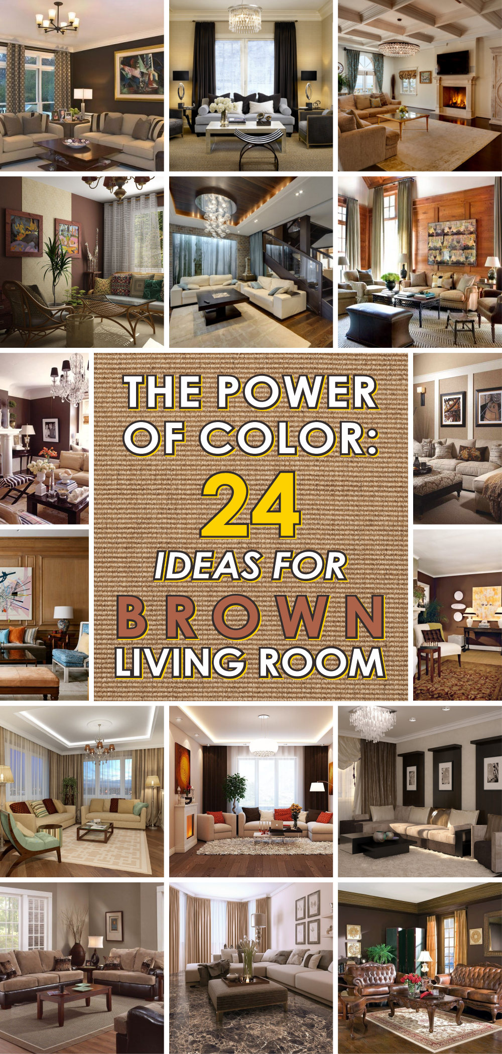 The Power of Color: 24 Ideas for Brown Living Room - Talkdecor