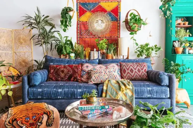 5 Remodeling Tips: Fresh Living Room with Bohemian Style - Talkdecor