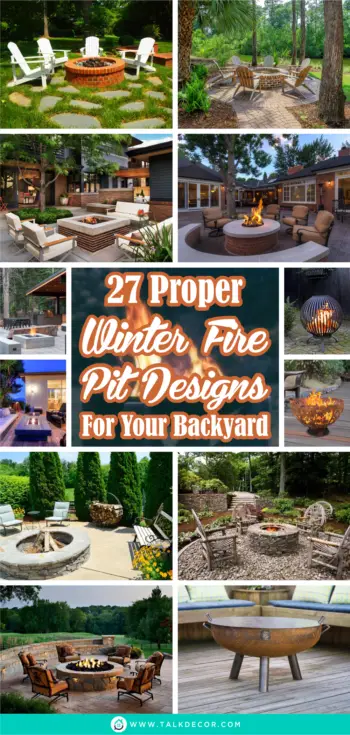 27 Proper Winter Fire Pit Designs For Your Backyard - Talkdecor