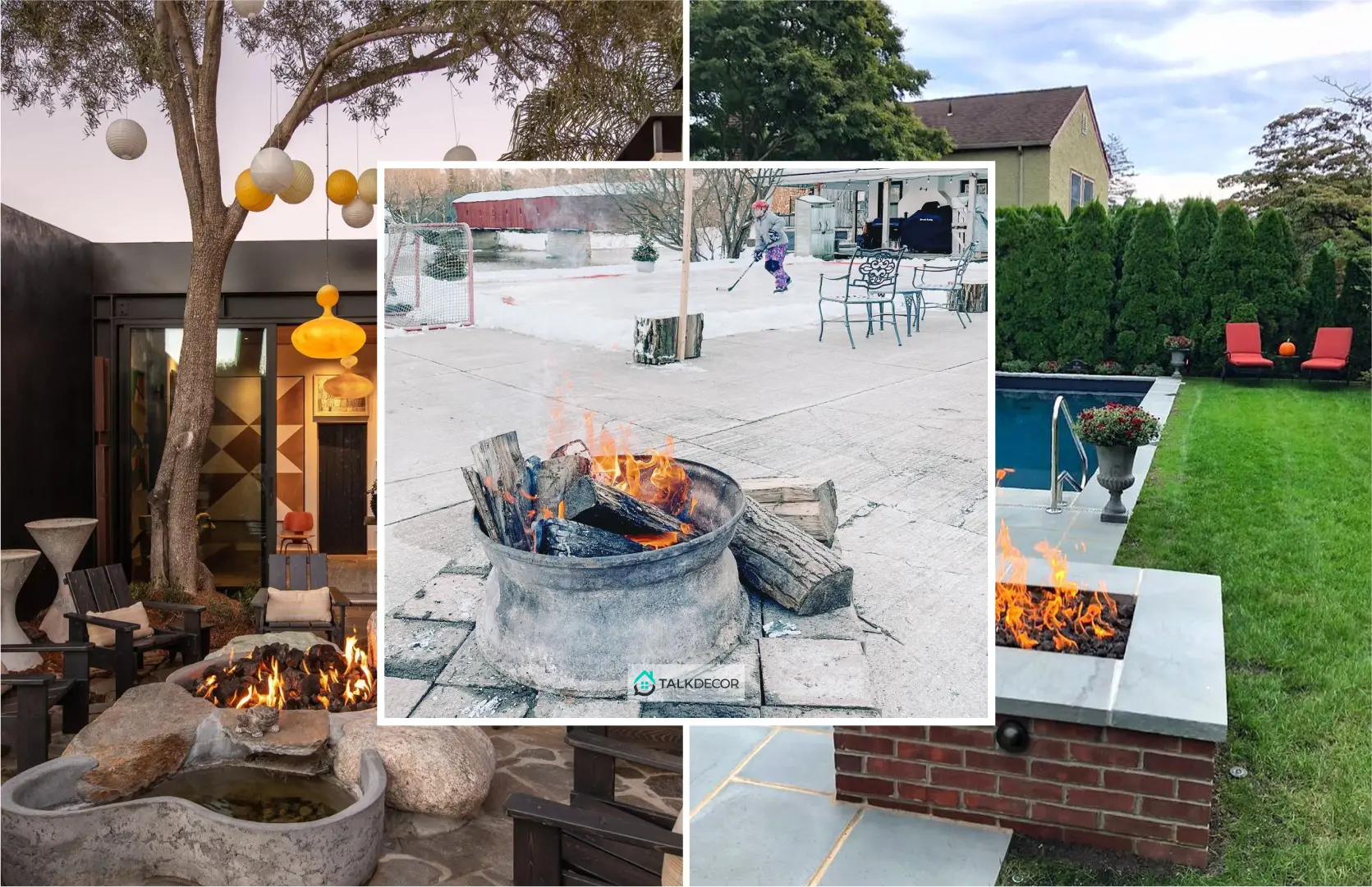 33 Proper Winter Fire Pit Designs for Your Backyard