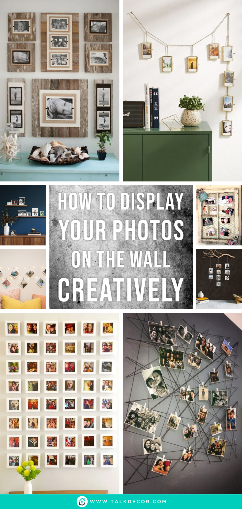 How to Display Your Photos on the Wall Creatively - Talkdecor