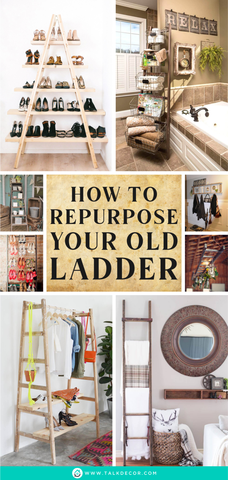 How to Repurpose Your Old Ladder - Talkdecor