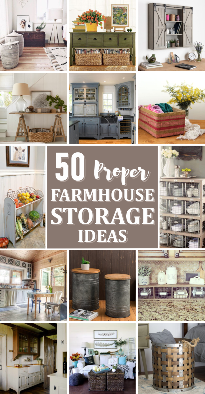 50 Proper Farmhouse Storage Ideas - Talkdecor