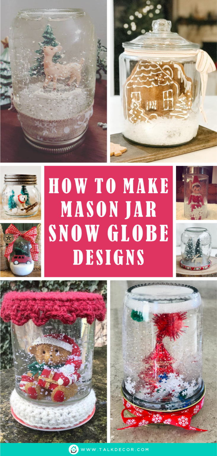 How to Make Mason Jar Snow Globe Designs - Talkdecor