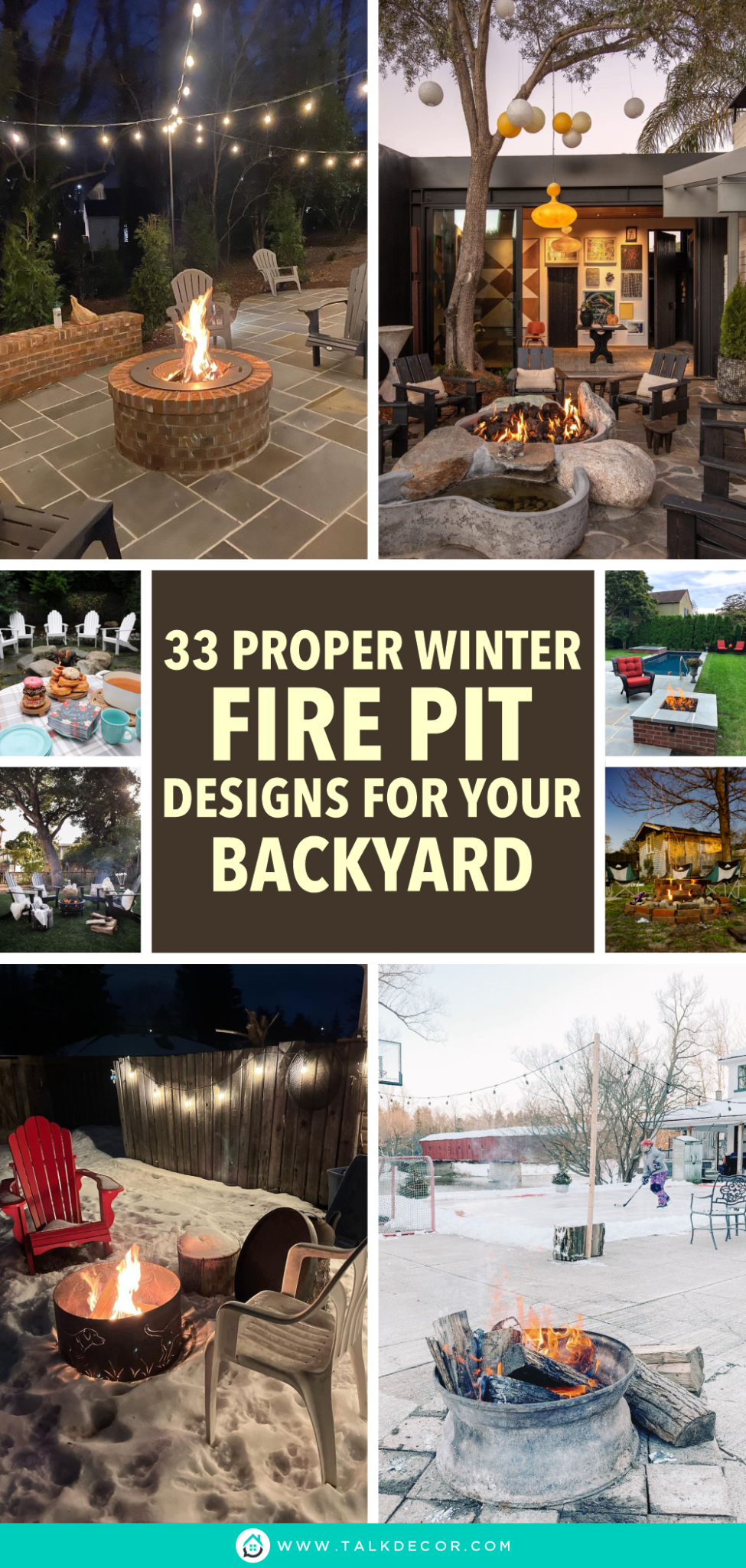 33 Proper Winter Fire Pit Designs for Your Backyard - Talkdecor