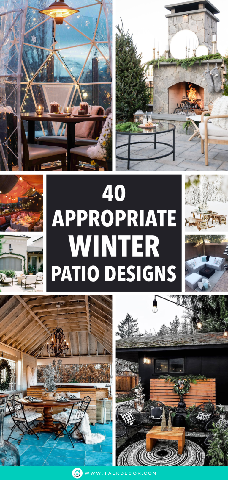 40 Appropriate Winter Patio Designs - Talkdecor